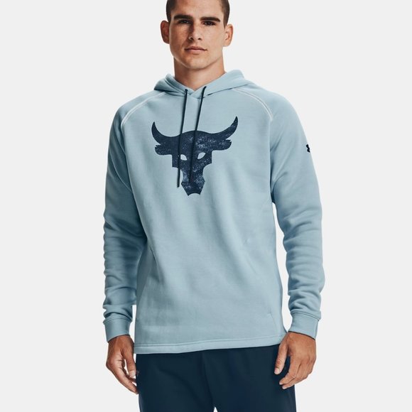 🌿Sale🌿 Under Armour Size Small Rock Charged  Brahma Hoodie Blue 1362104 478 - Picture 2 of 6